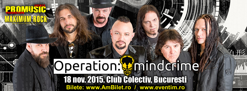 Supergrupul Operation: Mindcrime concerteaza la Bucuresti in data de 18 noiembrie